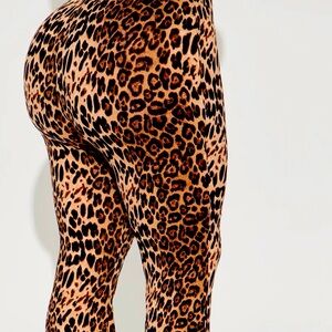Leopard Print Bell Bottom Pants